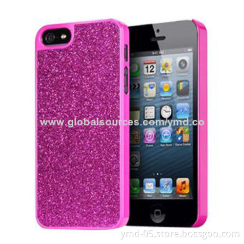 PC + Glitter Cases for iPhone 5S with UV Painting, Different Colors Available